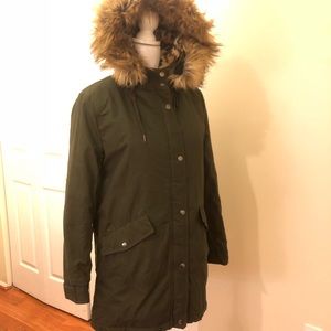 Green thick winter coat